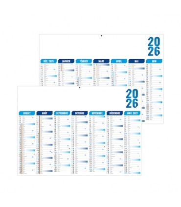 Calendrier bancaire léger Florentin 4 formats