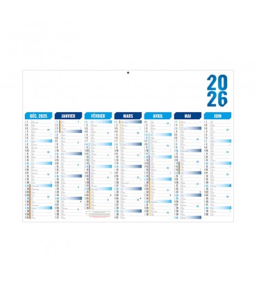 Calendrier bancaire léger Florentin 4 formats