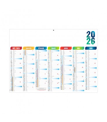 Calendrier bancaire rigide contrecollé Arlequin - 3 formats