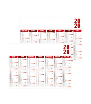 Calendrier bancaire rigide contrecollé Arlequin - 3 formats