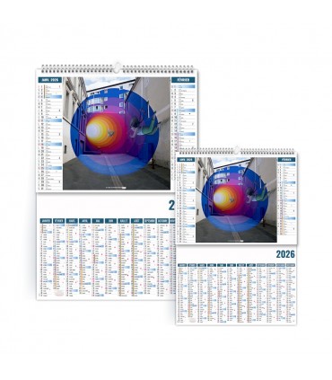 Calendrier illustré - 6 feuillets - 2 formats