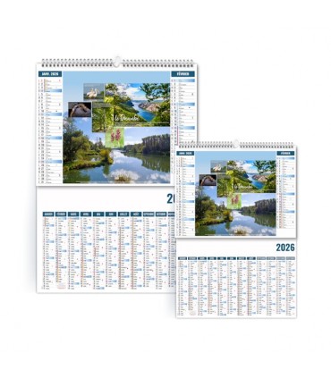 Calendrier illustré - 6 feuillets - 2 formats