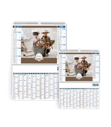 Calendrier illustré - 6 feuillets - 2 formats