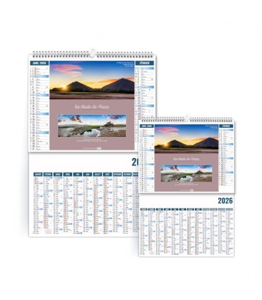 Calendrier illustré - 6 feuillets - 2 formats