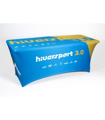 Table pliante avec nappe