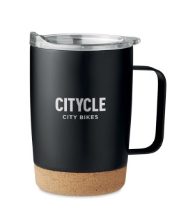 Mug à double paroi avec base en liège 300 ml