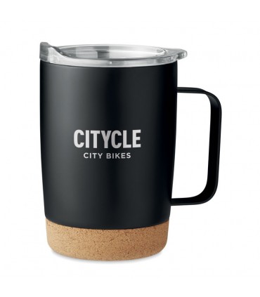 Mug à double paroi avec base en liège 300 ml