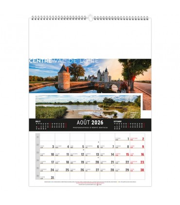 Calendrier mural illustré 12 feuillets