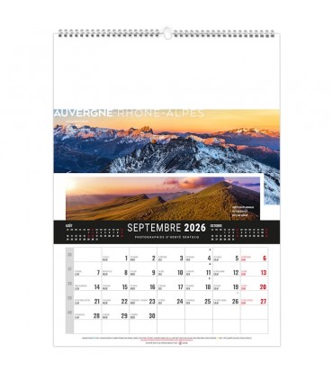 Calendrier mural illustré 12 feuillets