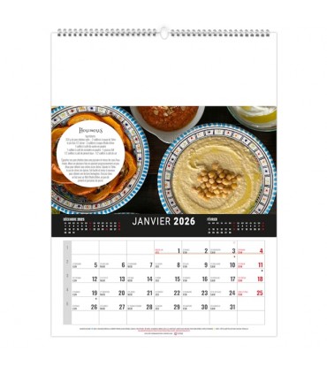 Calendrier mural illustré 12 feuillets