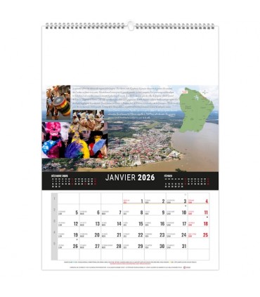 Calendrier mural illustré 12 feuillets