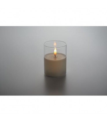 Bougie de cire LED à effet de flamme réelle