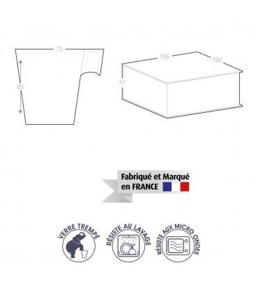 Coffret de 4 tasses Expresso 8cl - Luminarc