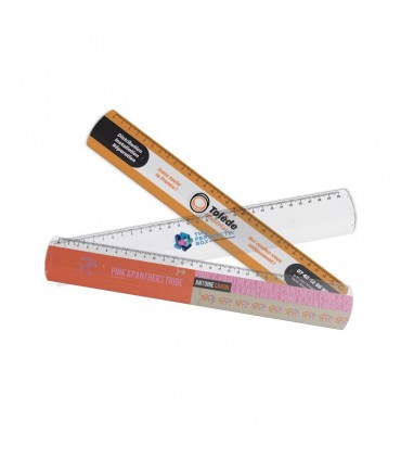 Règle en plastique (SAN) transparente 30 cm - Made in France