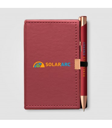 Coffret bloc-notes et stylo rose gold