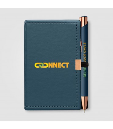 Coffret bloc-notes et stylo rose gold