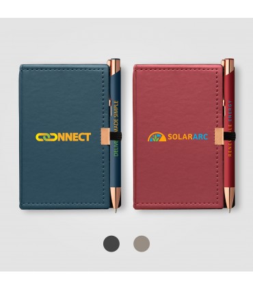 Coffret bloc-notes et stylo rose gold