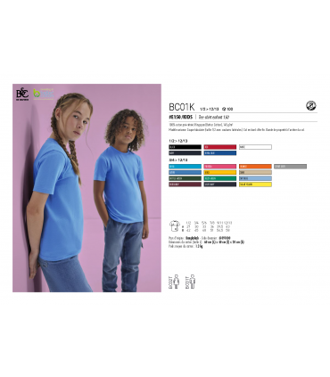 Tee-shirt enfant col rond 150 éco-responsable