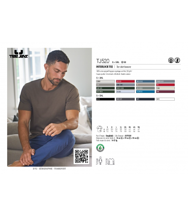 Tee-shirt homme ajusté manches courtes