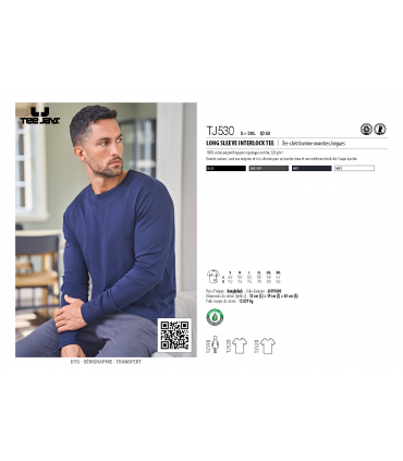 Tee-shirt homme ajusté manches longues