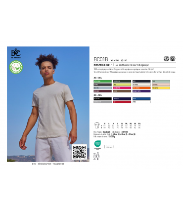 Tee-shirt homme col rond 150 organique