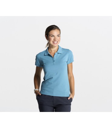 Polo femme coton manches courtes