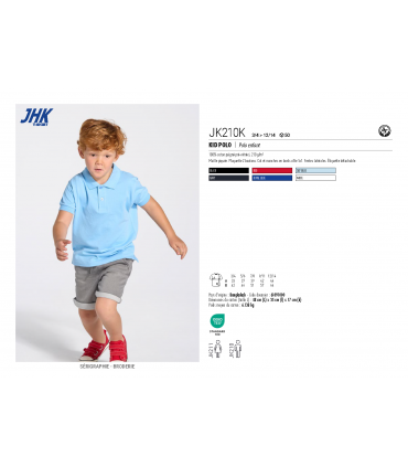 Polo enfant coton manches courtes
