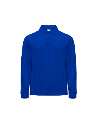 Polo homme coton manches longues