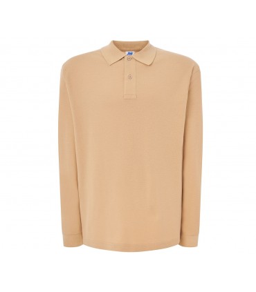 Polo homme coton manches longues