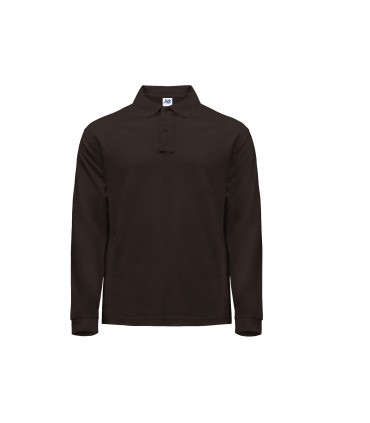 Polo homme coton manches longues