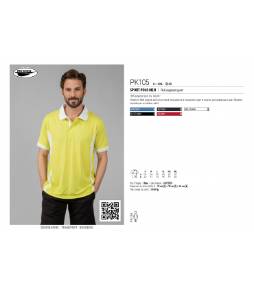 Polo sport respirant homme bicolore