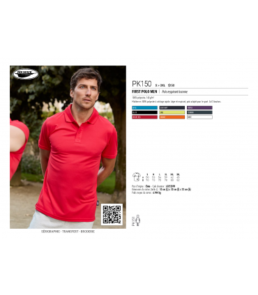 Polo sport respirant homme