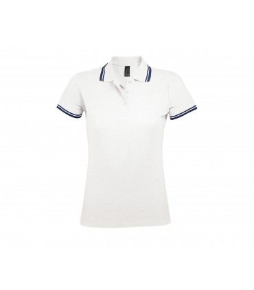 Polo femme col contrasté Pasadena 200