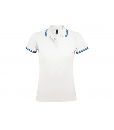 Polo femme col contrasté Pasadena 200