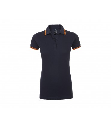 Polo femme col contrasté Pasadena 200