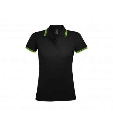 Polo femme col contrasté Pasadena 200