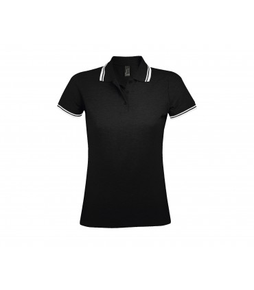 Polo femme col contrasté Pasadena 200