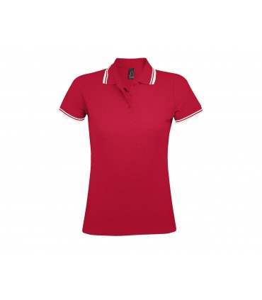 Polo femme col contrasté Pasadena 200