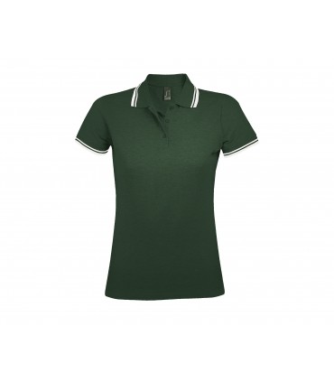 Polo femme col contrasté Pasadena 200