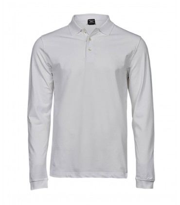 Polo homme manches longues stretch Luxury
