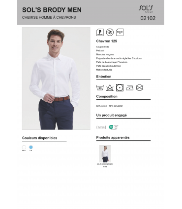 Chemise homme à chevrons Brody