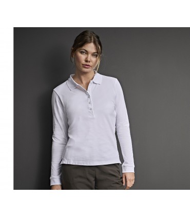 Polo homme manches longues stretch Luxury