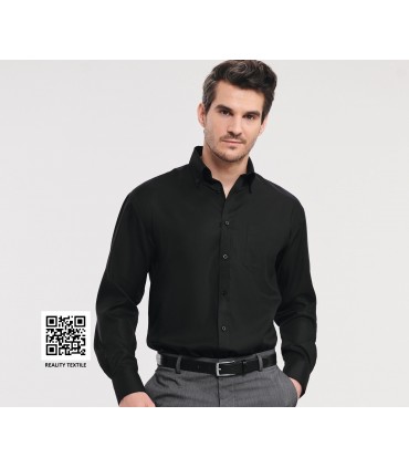 Chemise homme coton micro sergé sans repassage