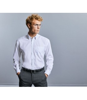 Chemise homme coton micro sergé sans repassage