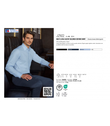 Chemise homme Oxford ajustée