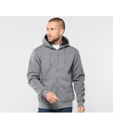 Sweat zippé à capuche doublé polaire Sherpa