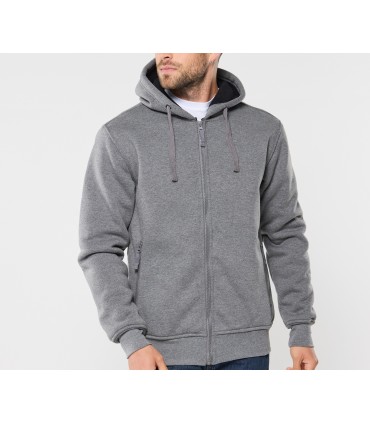 Sweat zippé à capuche doublé polaire Sherpa