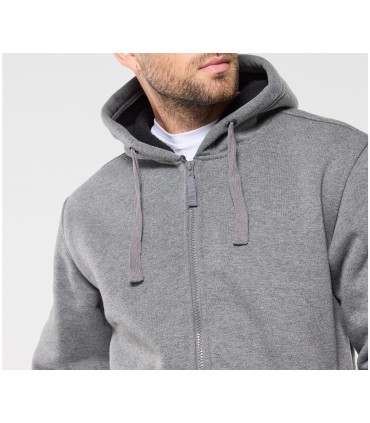 Sweat zippé à capuche doublé polaire Sherpa