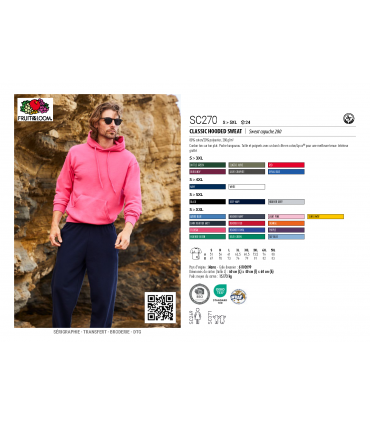 Sweat à capuche et poche homme