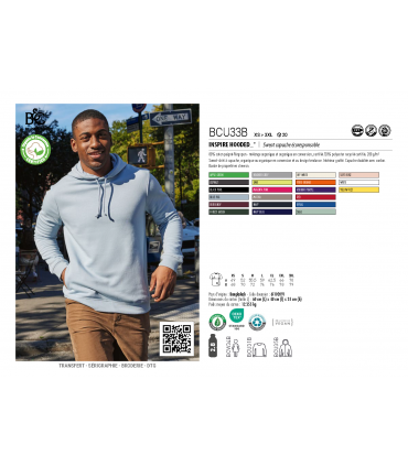 Sweat à capuche écoresponsable